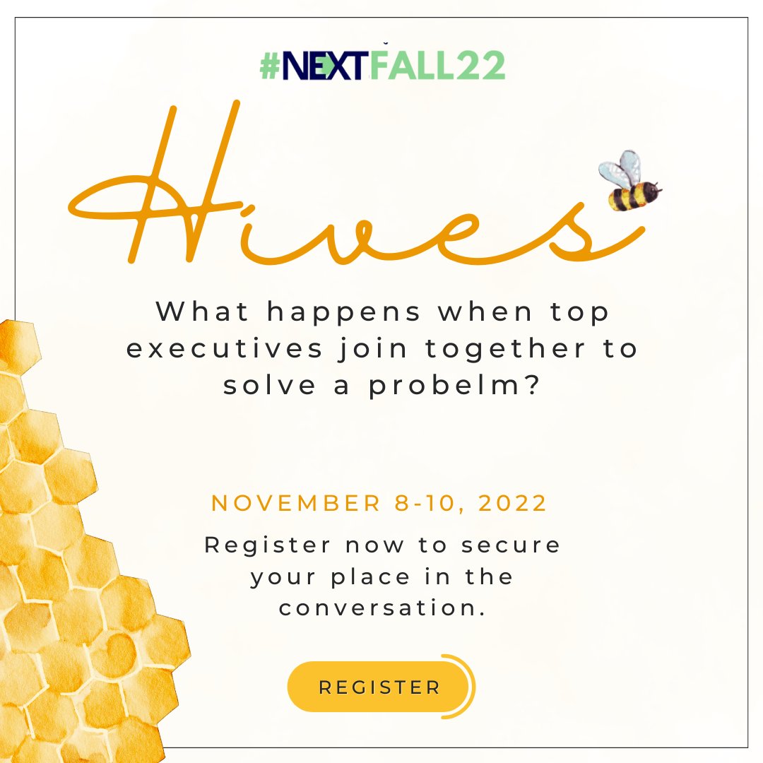 🐝 We're ditching the traditional lecture format and breaking into NEXT Hives, collaborative small group think tanks in control of their own topics — and their own solutions. 🐝 Register now to secure your place in the conversation. nextmortgagenews.com/nextfall22