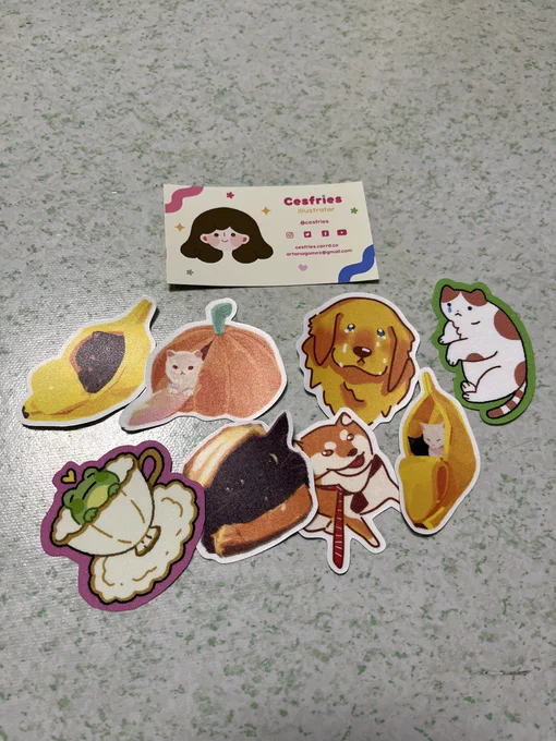 got the cutest catto stickers u r so kalog ana!! it was fun meeting youu  