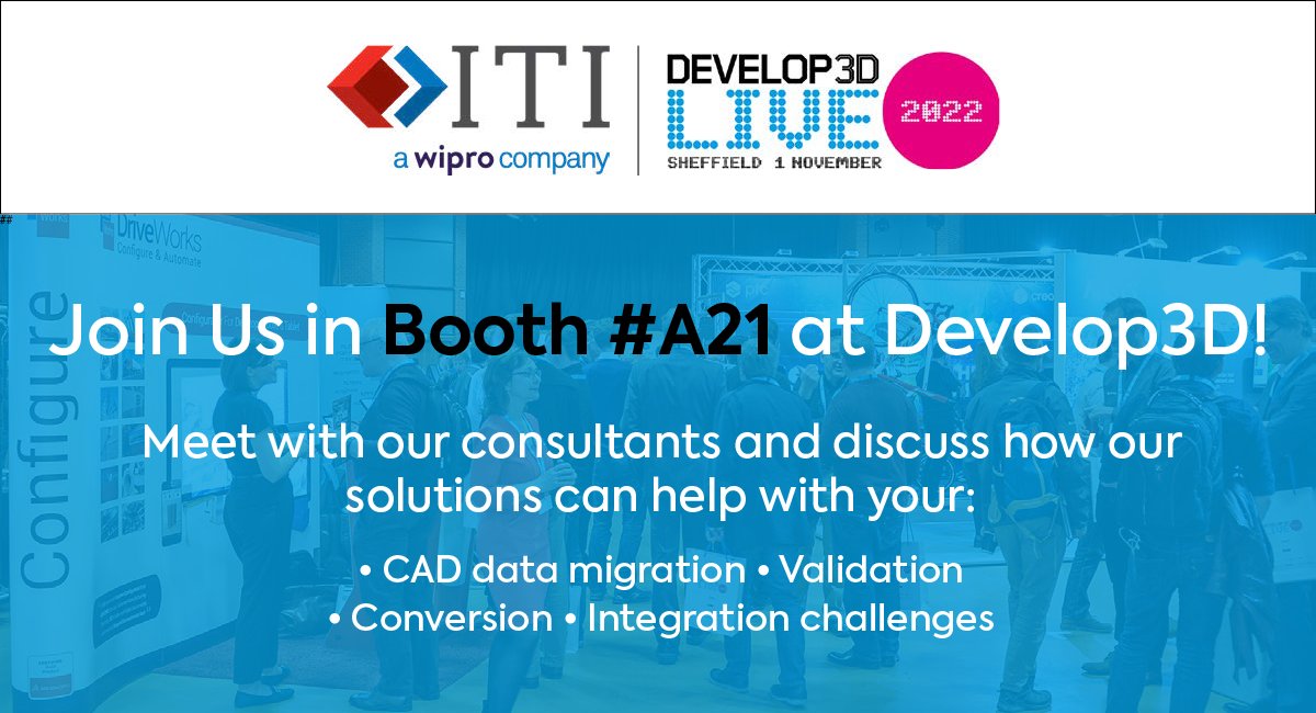 ITI_Global's tweet photo. International TechneGroup Inc. invites you to join us in Sheffield, UK on November 1, 2022 for DEVELOP3D Live! Celebrate the very latest in design, engineering and manufacturing technology and how it brings world-class products to market faster.

We hope to see you there! https://t.co/z3G0Rn8kcI