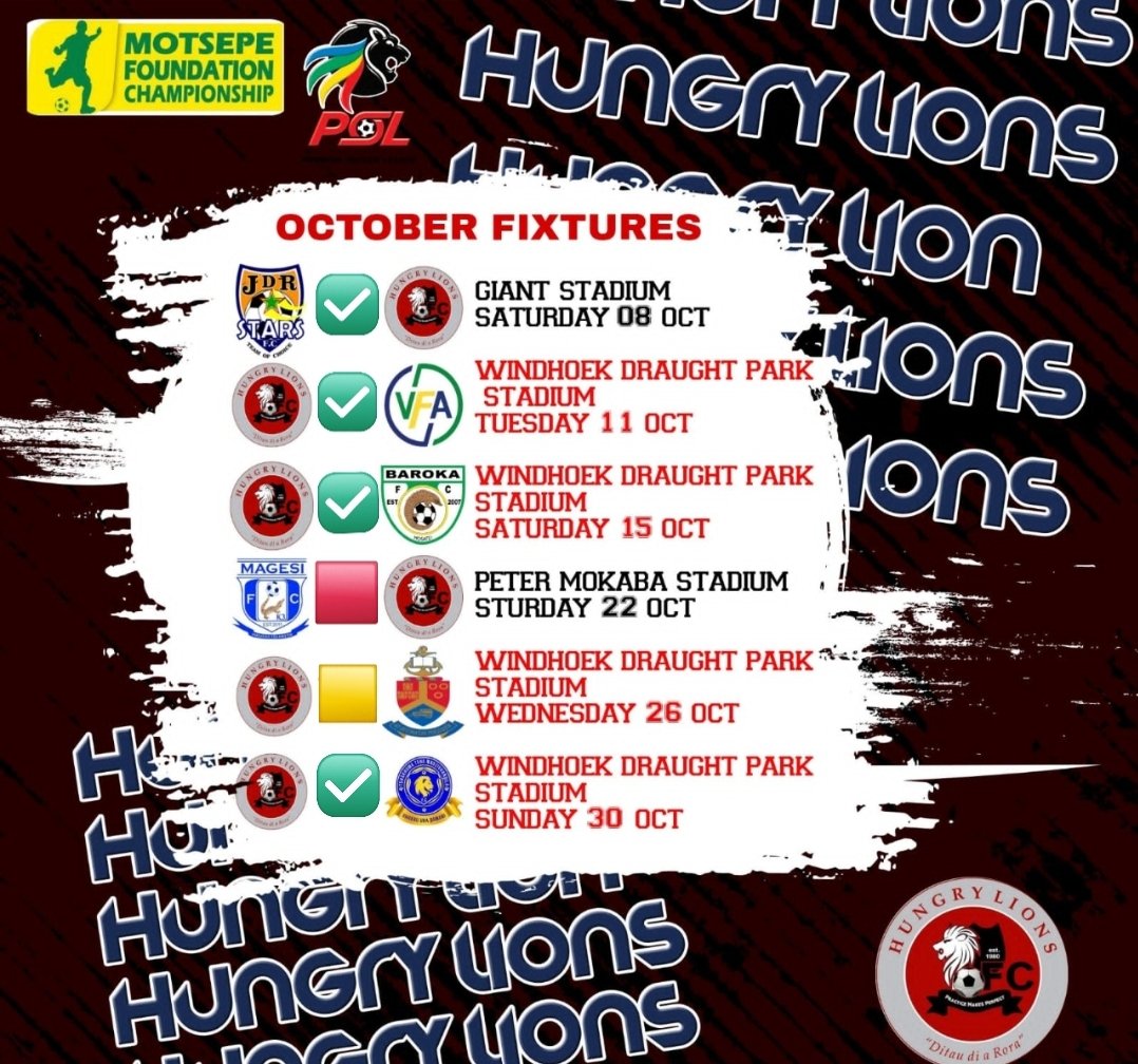 #motsepefoundationchampionshipHunt 

#hungrylionsfc 
#Ditau_DiaRora