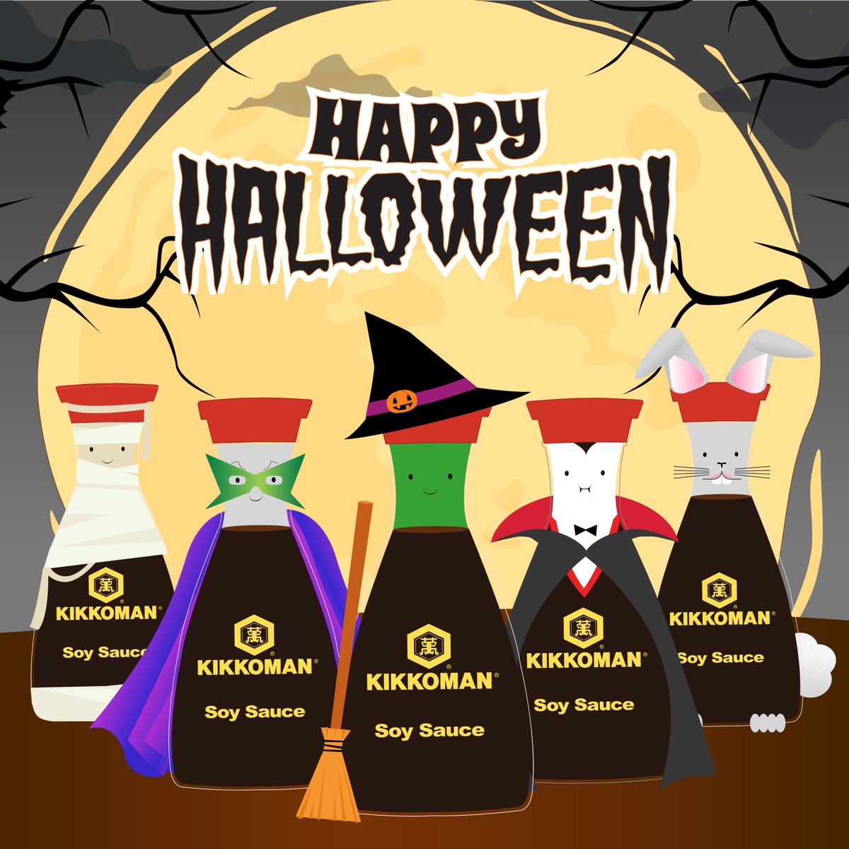 KikkomanKitchen's tweet photo. Happy Halloween from all of us at Kikkoman! Share your costumes with us in the comments below and may your day be filled with delicious treats! https://t.co/wcggiB1UbT