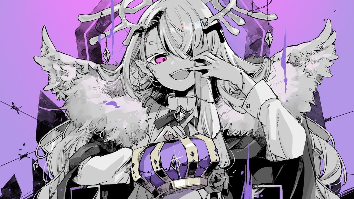 「風寿ラユラさんの「KING」MVイラスト描かせていただきました美しいお声に是非癒」|ミト🐻2/16羊姫4巻発売のイラスト