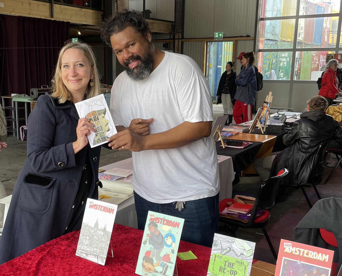 R_A_Meyer's tweet photo. Some highlights from the PAPERBOUND Zine &amp; Comics Fair. Despite vowing to myself that I’ll never get roped into organizing an event again in the days leading up to it, the warm vibes and lovely people may have convinced me otherwise. 
#comics #zine #paperbound https://t.co/gtnNR0sGvz