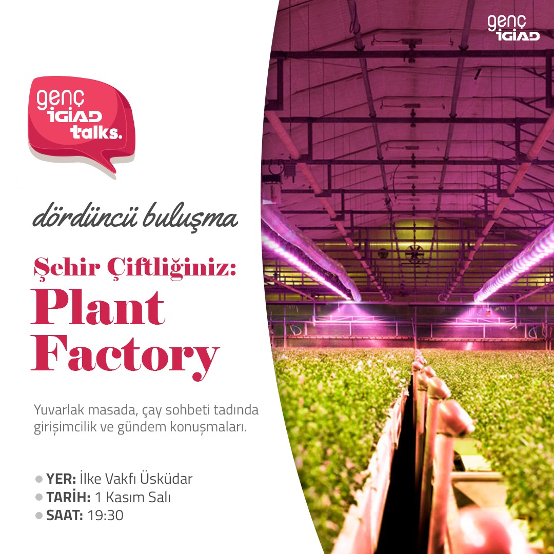 "talks" serimizin dördüncü buluşmasında alternatif tarım sektörünün başarılı markalarından <a href="/plantfactory/">Plant Factory Outlet</a>.co kurucuları Halil Beşkardeşler ve Ahmet Güney'i ağırlıyoruz.

1 Kasım Salı, "yeni" tarımı ele alacağımız bu akşama sizi de bekliyoruz.