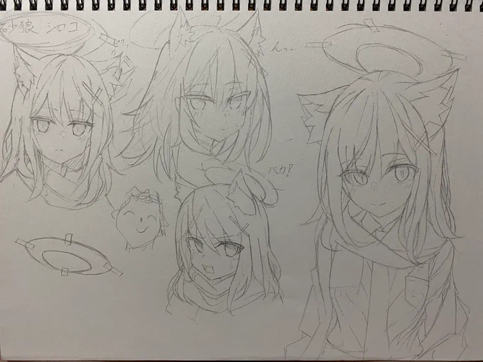 夢にシロコが出て来たので、練習ついでにひたすら描いてる 