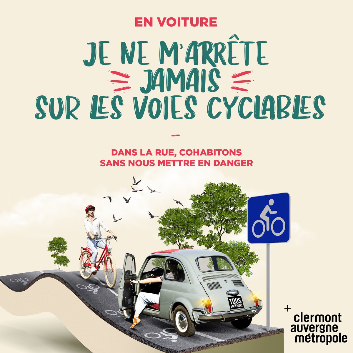 Velocite63's tweet photo. "Jamais sur les voies cyclable"
sauf s'il y a un grand parking juste en face?
sauf si c'est pour déjeuner?
... 
🙁 https://t.co/3HYZbYbfYA