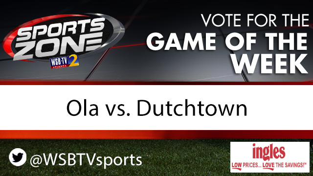 Should <a href="/WSBTVsports/">WSB-TV Sports Zone</a> cover <a href="/OLH_HCS/">Ola High</a>  vs. <a href="/DHSDutch/">Dutchtown Bulldogs</a> as the Game of the Week on Nov. 4? 
Each RT is 1 vote.
More info here: wsbtv.com/sports/high-sc…