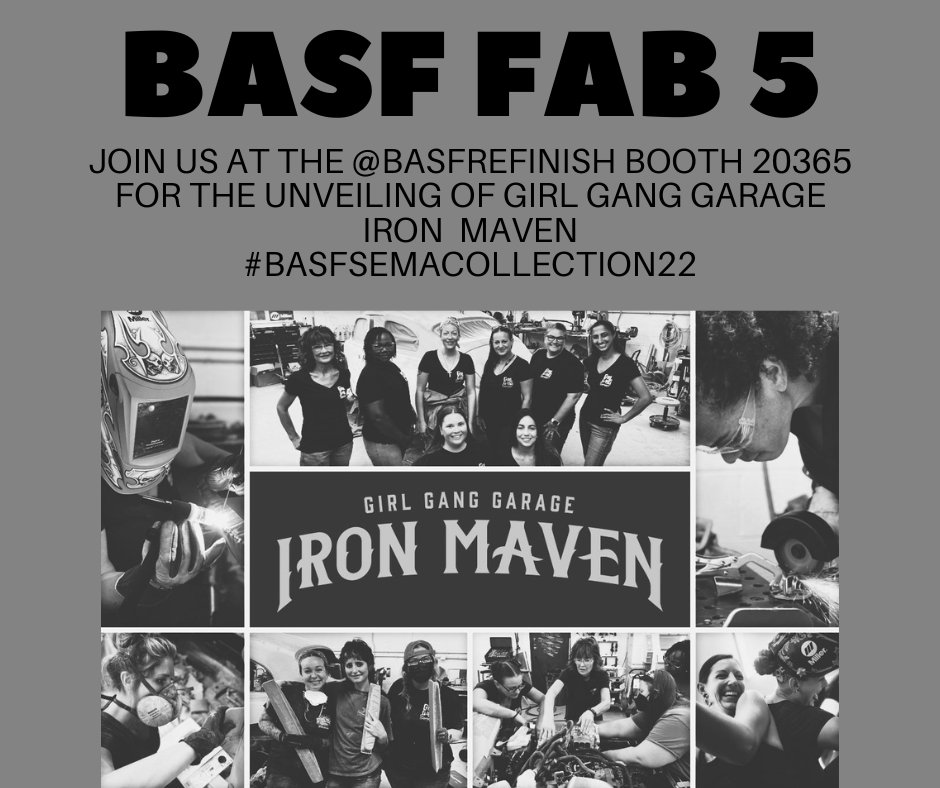 Our final FAB 5 car is the Iron Maven by Girl Gang Garage. You're going to want to see which color was chosen as the winner! Stop by the #basfrefinish booth 20365 at #SEMA to see the #basffab5! #BASFSEMACollection22 #BASFFamily #BASFRefinish