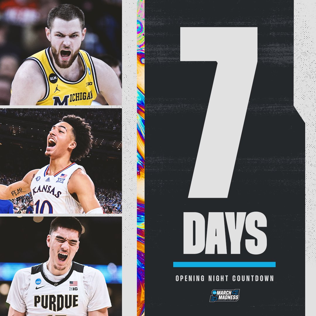 MarchMadnessMBB's tweet photo. 🚨 COLLEGE BASKETBALL IS BACK IN ONE WEEK https://t.co/tEmB8qaEcb