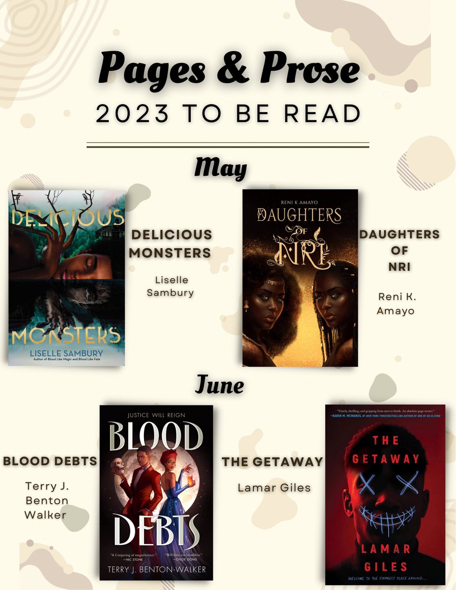Happy Halloween 🎃👻. We are so excited to share our 2023 tbr with everyone. There is such a great line up. We hope you'll love it as much as we do. 
Here is the first half of the year.