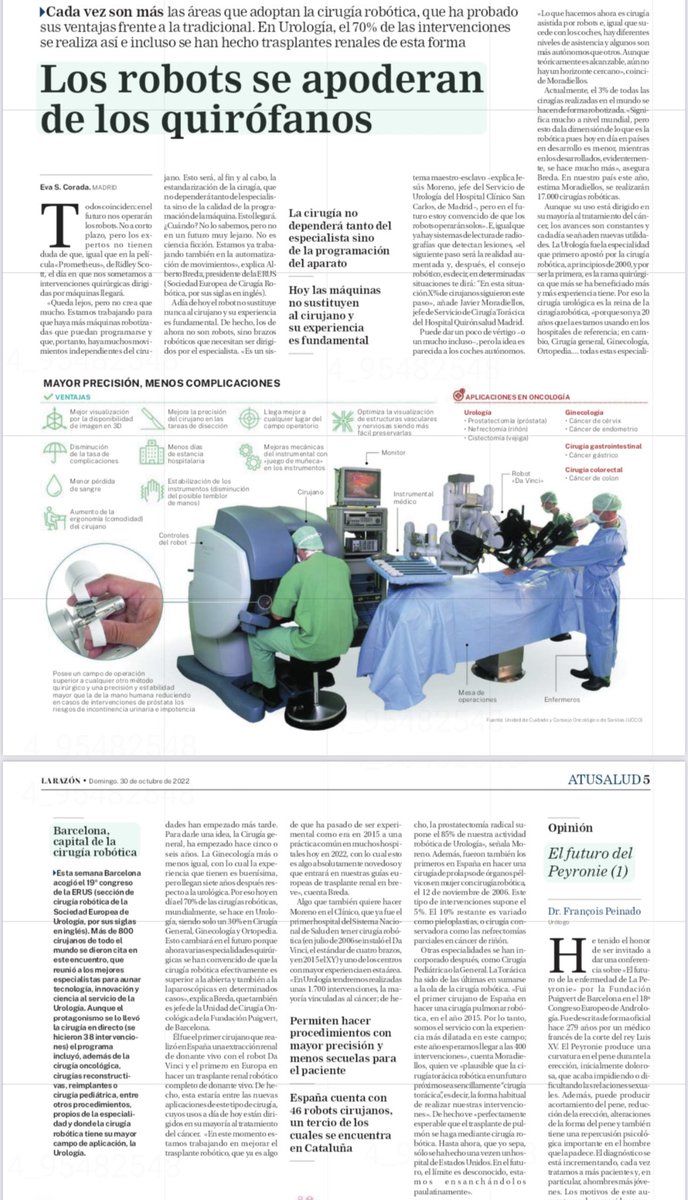 #31OCT Cirugia Robotica con da Vinci en Hospital Clínico de Madrid: 16 años de experiencia. La #Robótica tiene infinitos campos de aplicación pero uno muy especial es la salud. #Aprendersteam #EducacionSTEAM #RoboticaEducativa #Robots #Hospital #CirugiaRobotica