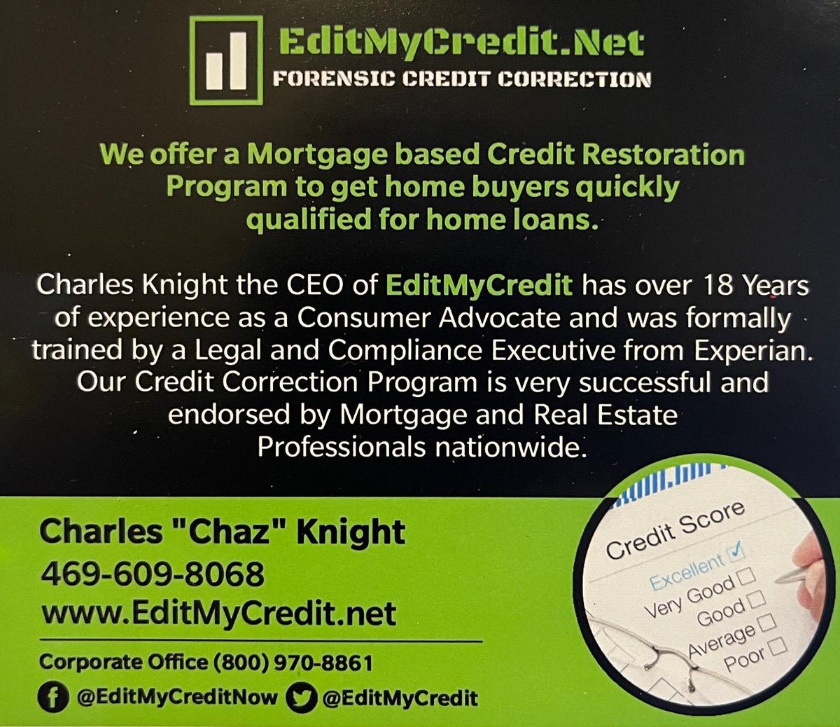 Don’t let your credit scare lenders, utility companies, insurance companies, employers or landlords! Contact us for a FREE Credit Analysis to MAXIMIZE your Credit Scores and start saving money and building wealth! zpr.io/3MT7ac5MBt7U zpr.io/TEkHL9KSkRRi