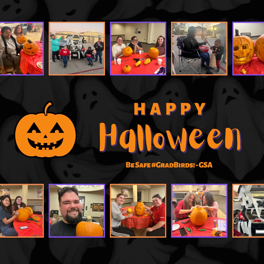 Thank you to all the #GradBirds who stopped by our Pumpkin Party and the Trunk or Treat event 🎃👻 

Happy Halloween #GradBirds, stay safe, have fun, eat candy! 🍭🍫