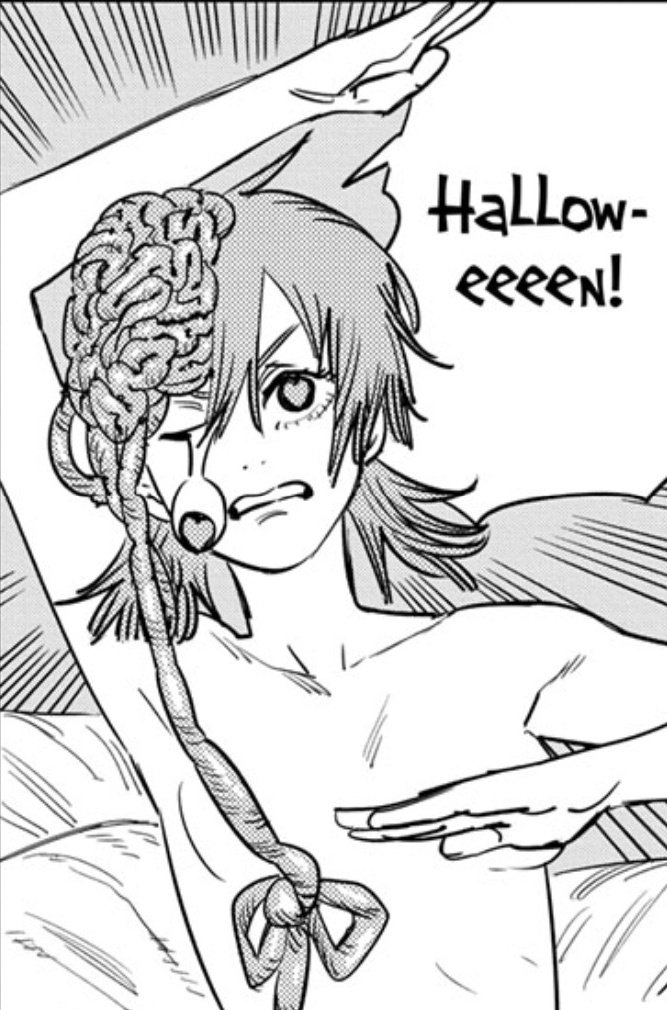 X \ Chainsaw Man Unleashed على X: "The Halloween obsessed Cosmos fiend turning out to be the most coherent, polite, and all-knowing character in Chainsaw Man is still one of my favorite