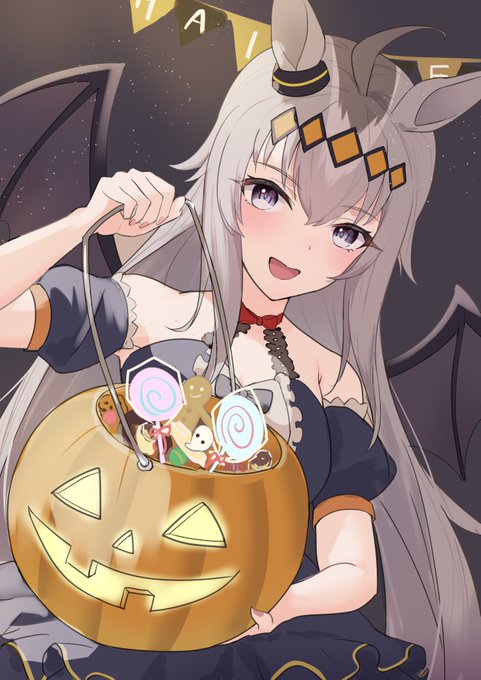 トリックオアトリートだ…!#ウマ娘#オグリキャップ 