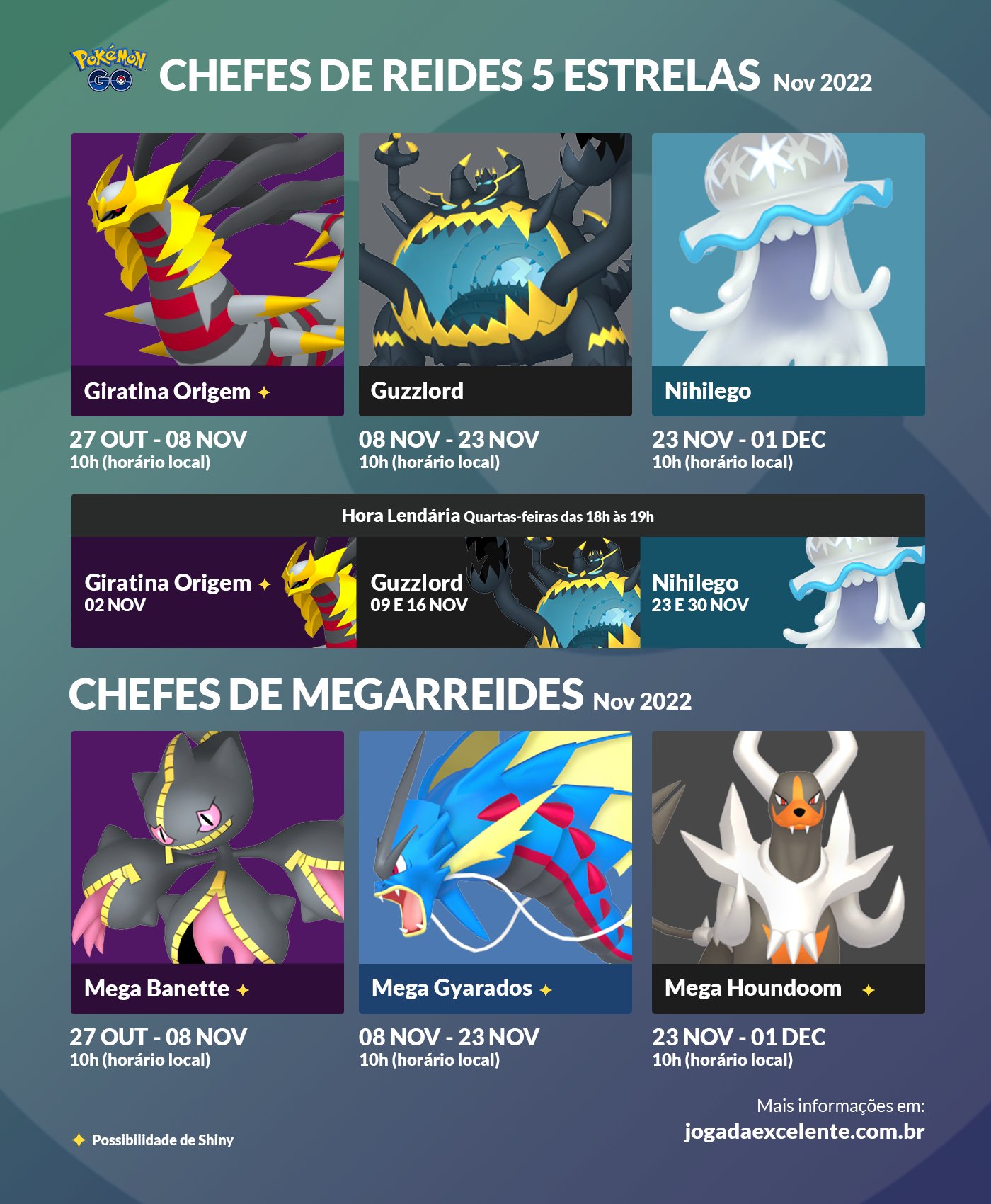 Chefes de Reides no Pokémon GO em 16 de dezembro de 2023