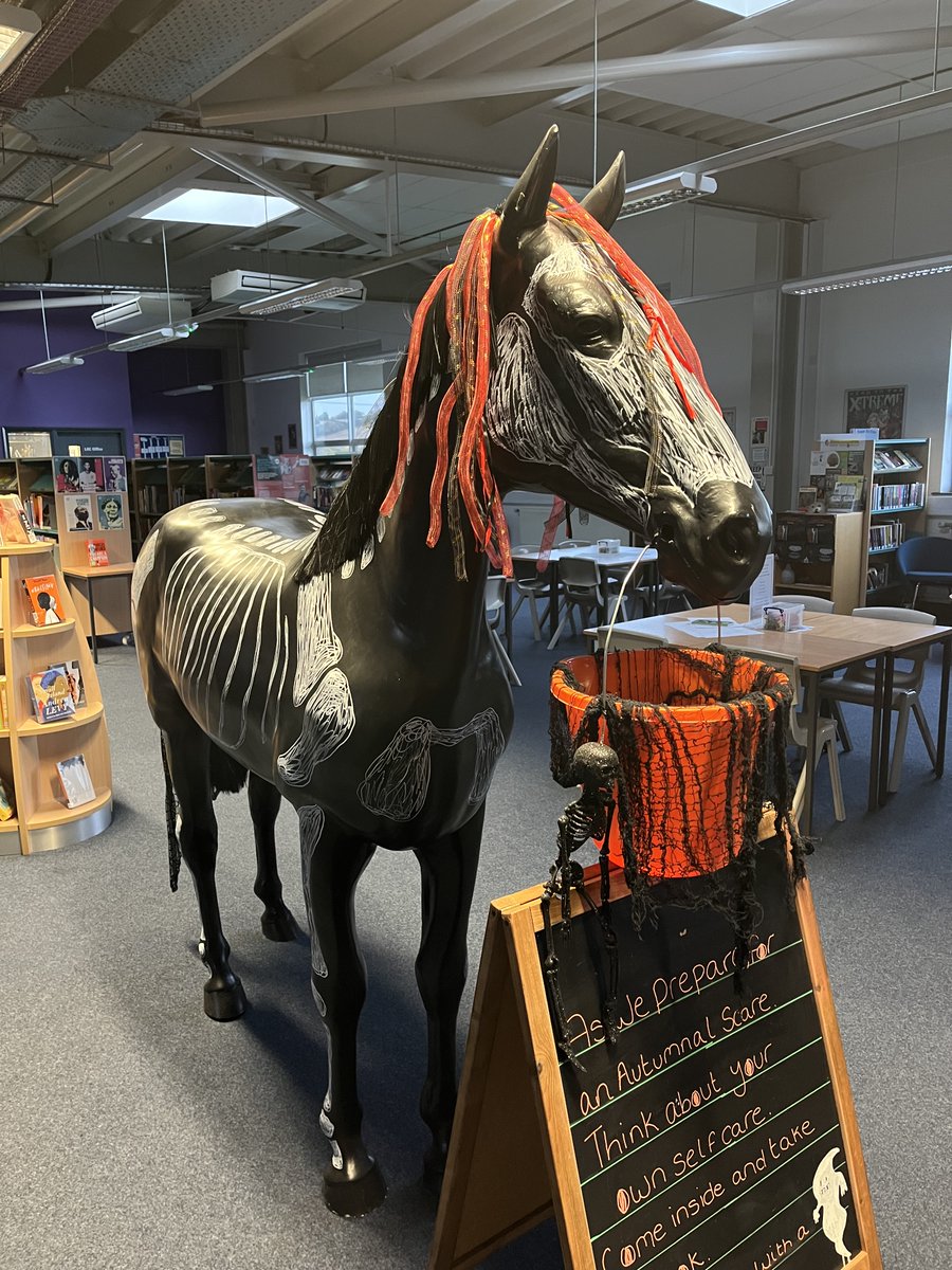 SheffColLib's tweet image. It&apos;s #Halloween and Trevor is in the #spooky #spirit .