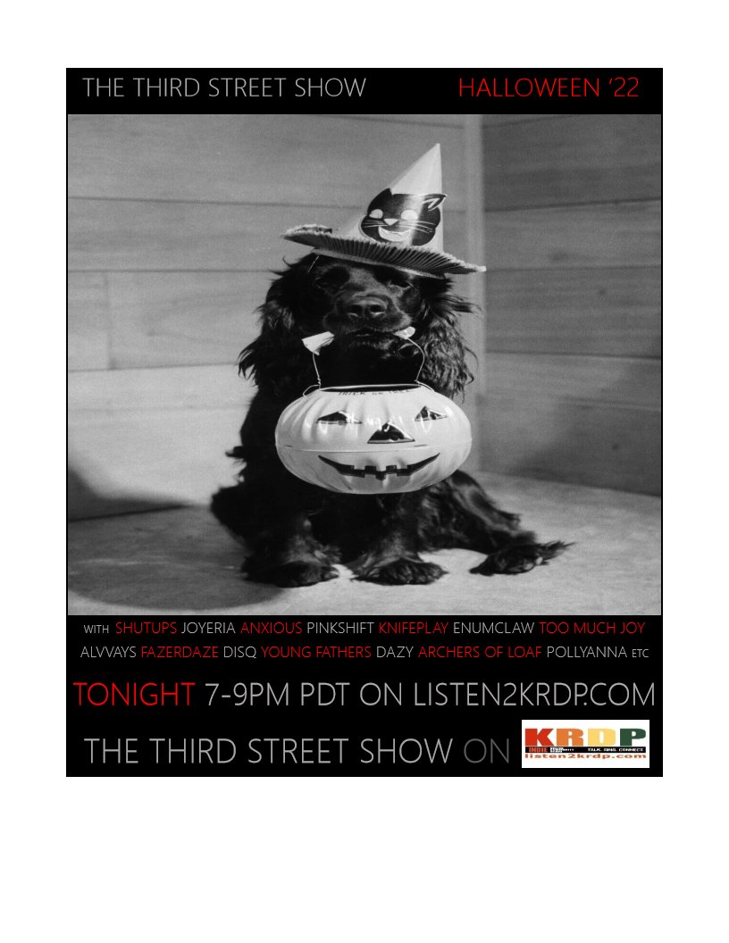 The Third Street Show (@third_show) on Twitter photo New show tonight with <a href="/passionfrutboys/">Passion Fruit Boys</a> <a href="/posterpaints1/">posterpaints</a> <a href="/Death_Hags/">Death Hags</a> @enumclaw_online @wearebrutus <a href="/elemantraband/">e l e m a n t r a</a> <a href="/anxiousct/">anxious</a> <a href="/HansPucket/">Hans Pucket</a> <a href="/TooMuchJoyHQ/">Too Much Joy (Official)</a> <a href="/militariegun/">militarie gun</a> <a href="/Ribbon_Stage/">Ribbon Stage</a> <a href="/talkshowband/">talk show</a> and more #postpunk #psychrock #indierock #shoegaze at listen2krdp.com #krdpindie New show tonight with <a href="/passionfrutboys/">Passion Fruit Boys</a> <a href="/posterpaints1/">posterpaints</a> <a href="/Death_Hags/">Death Hags</a> @enumclaw_online @wearebrutus <a href="/elemantraband/">e l e m a n t r a</a> <a href="/anxiousct/">anxious</a> <a href="/HansPucket/">Hans Pucket</a> <a href="/TooMuchJoyHQ/">Too Much Joy (Official)</a> <a href="/militariegun/">militarie gun</a> <a href="/Ribbon_Stage/">Ribbon Stage</a> <a href="/talkshowband/">talk show</a> and more #postpunk #psychrock #indierock #shoegaze at listen2krdp.com #krdpindie