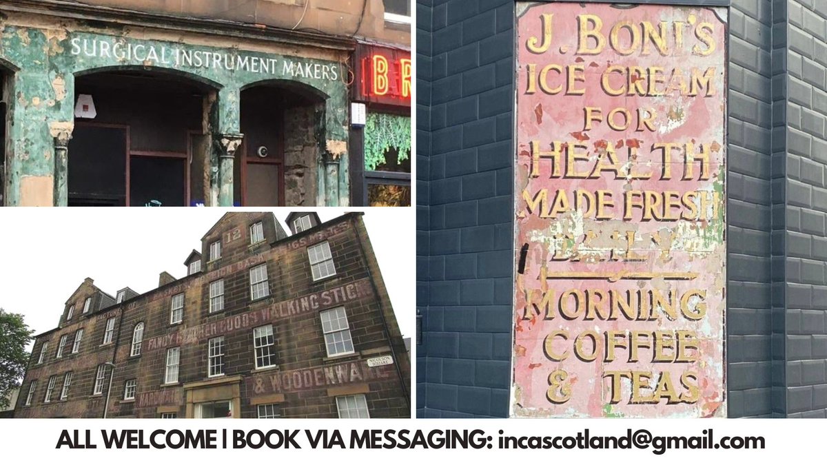 We are very excited to announce that we will start a series of mini-events commencing this Wednesday 2 November, in Edinburgh 🗓️ The first of these events will explore some of Edinburgh's #GhostSigns connecting them to the Mexican celebration of the #DayoftheDead 🏨☠️