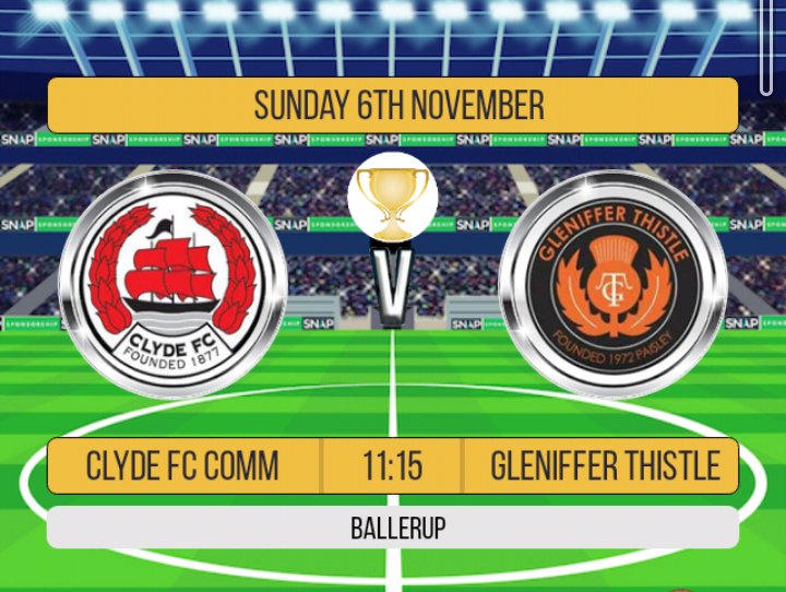 Cup game, Sunday 6th November