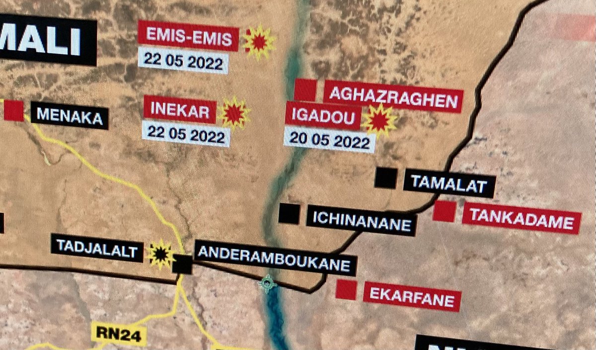 #Mali l’#EI #Sahel annonce avoir tué « 40 des apostats d’#AlQaeda [#JNIM] avant hier » lors d’un affrontement à proximité d’#Aghazarghazen localité tombée dans la zone d’influence du groupe en mai dernier #Ménaka & accuse le #JNIM « d’exactions » contre des civils