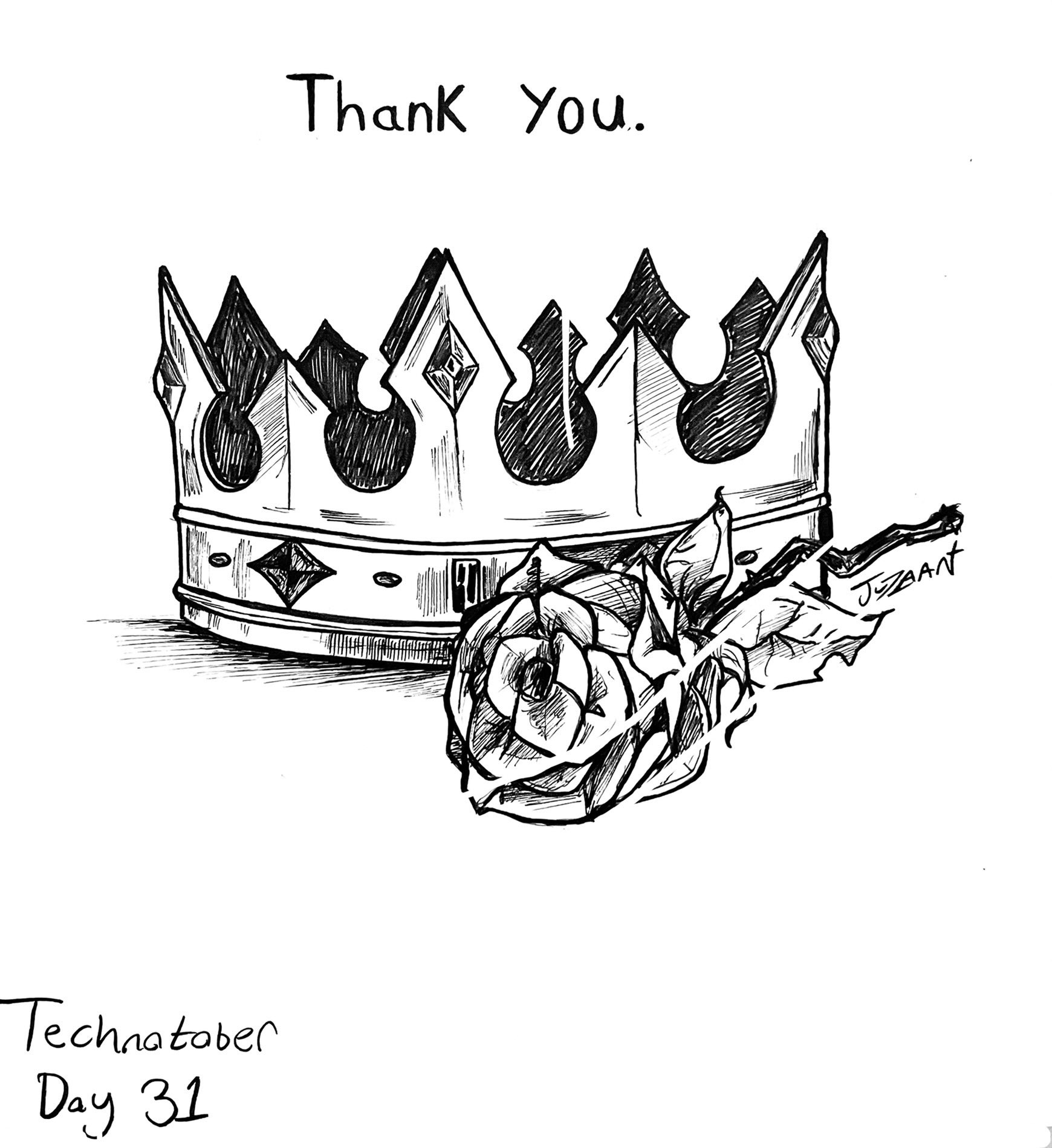 My drawing of technoblade's crown