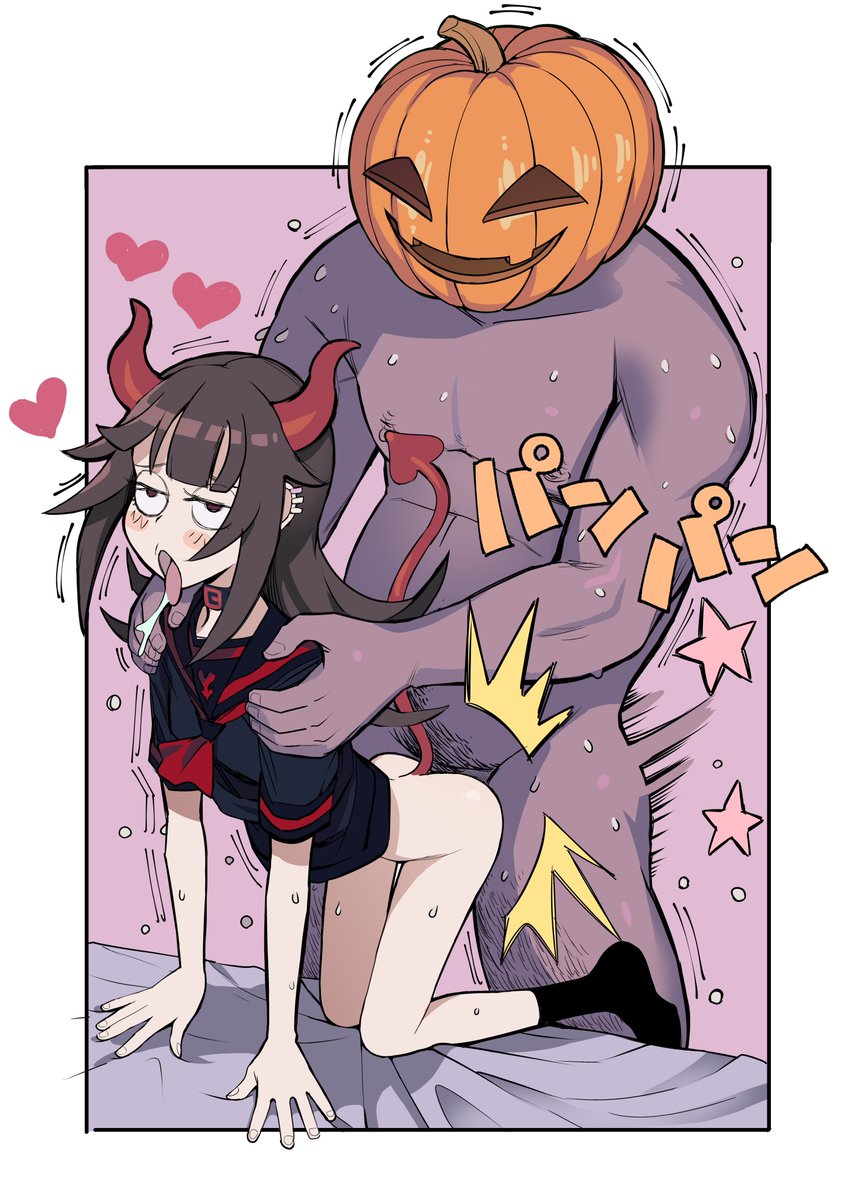 ハロウィンに紛れ込んでセックスにドはまりする悪魔ちゃん
