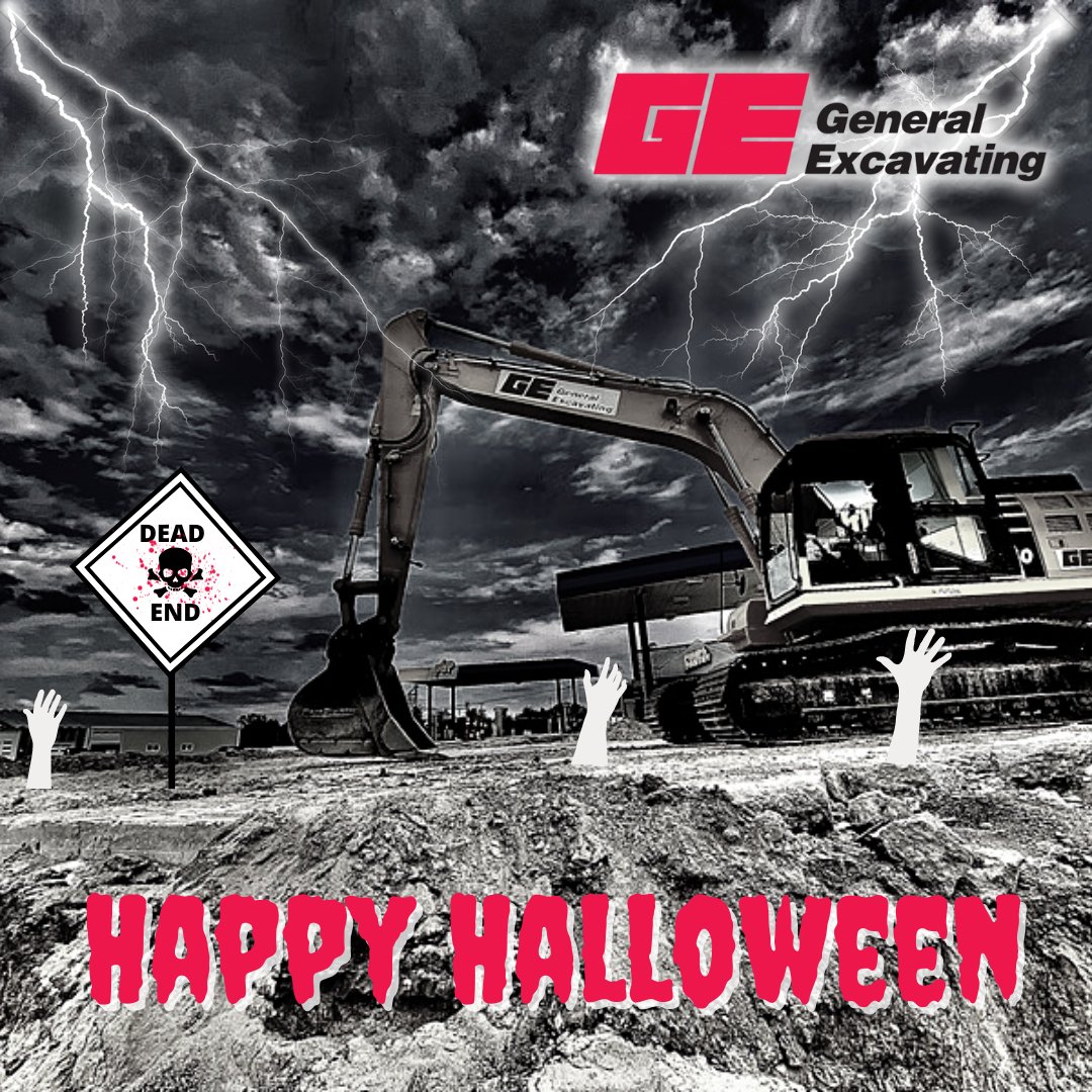 GenExc's tweet photo. On a night of FRIGHTS… General Excavating wishes you a safe and Happy Halloween! 😈💀👻🎃 #GeneralExcavating #lincoln #construction #yourundergroundpartner #HappyHalloween #Halloween2022 https://t.co/NZFN3ru2uy