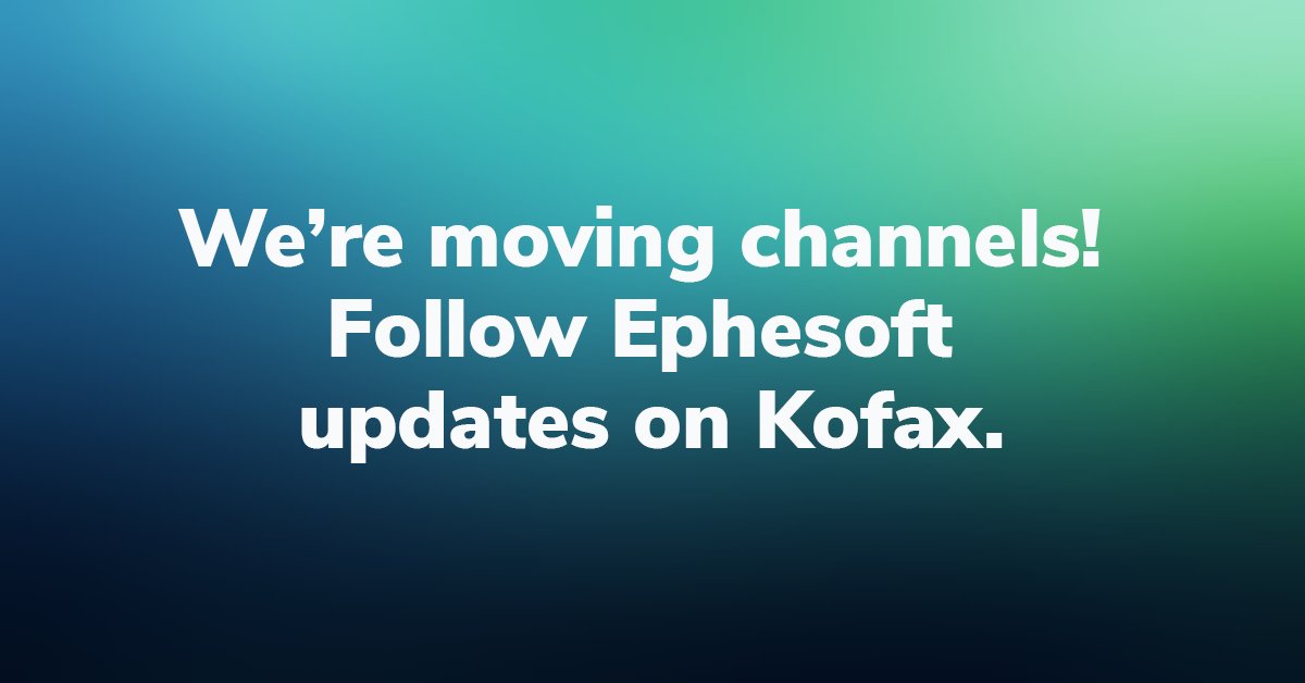 👋😘Thank you for your support and engagement over the years! Today is our last day on this channel. Starting tomorrow, you can find news about Ephesoft on Kofax’s channel here: @Kofax