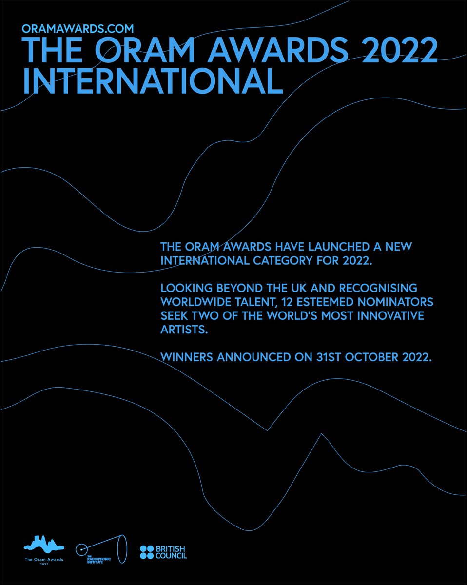 Congratulations to the winners of the new International @Oram_Awards that we're delighted to be supporting.

And the winners are ...

#RaniJambak and Sarah Badr aka <a href="/_frktl/">سارة</a>. Well done both of you, joining the world's most innovative artists.