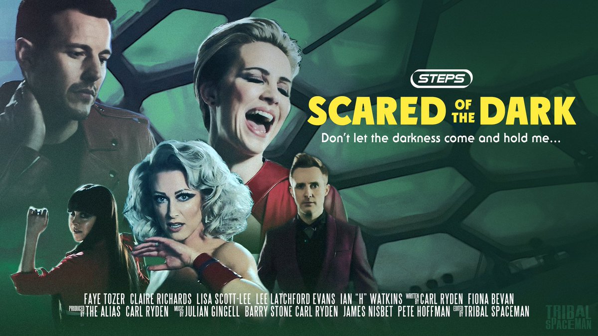 ʟɪᴀᴍ (@tribalspaceman) on Twitter photo I reimagined <a href="/OfficialSteps/">Steps</a> "Scared of the Dark" music video as a movie poster.
Hope you like it <a href="/LSLofficial/">Lisa Scott-Lee</a> <a href="/Faye_Tozer/">Faye Tozer</a> <a href="/_ClaireRichards/">Claire Richards</a> <a href="/Ianhwatkins/">H from Steps</a> <a href="/llatchfordevans/">Lee Latchford-Evans</a> <a href="/thealiasmusic/">The Alias</a>! I reimagined <a href="/OfficialSteps/">Steps</a> "Scared of the Dark" music video as a movie poster.
Hope you like it <a href="/LSLofficial/">Lisa Scott-Lee</a> <a href="/Faye_Tozer/">Faye Tozer</a> <a href="/_ClaireRichards/">Claire Richards</a> <a href="/Ianhwatkins/">H from Steps</a> <a href="/llatchfordevans/">Lee Latchford-Evans</a> <a href="/thealiasmusic/">The Alias</a>!