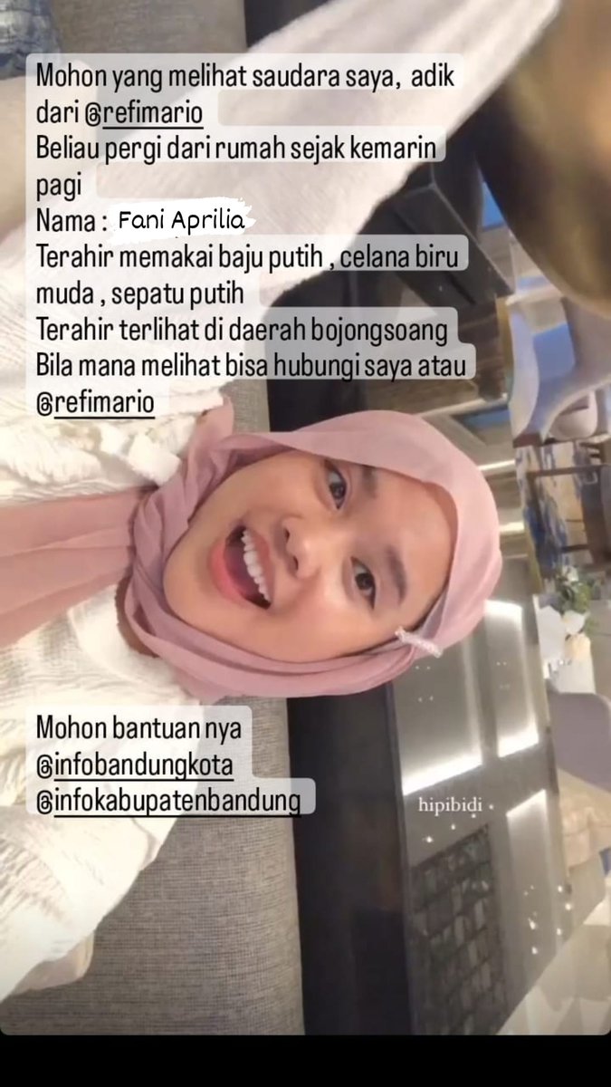 Mohon bantuannya min, apabila melihat bisa hubungi saya atau kakak beliau Refi Mario <a href="/maspeppp/">Pep</a> no WA : 08996732882

<a href="/infobdg/">BANDUNG ᮘᮔ᮪ᮓᮥᮀ</a> <a href="/PRFMnews/">Radio PRFM</a> <a href="/infokab_bandung/">KABUPATENBANDUNG</a>