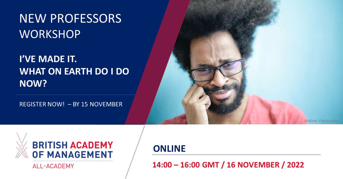 📢 FREE FOR BAM MEMBERS - want to build on your professorship and develop your career moving forward? This workshop is aimed at supporting new professors in developing careers and address the challenges new professors face when transitioning to new roles bit.ly/3DeYCDJ