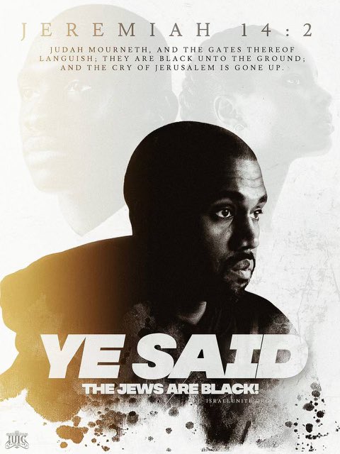 IUICOfficial's tweet photo. #Ye said the Jews are black and we are still being oppressed! These are biblical truths! Check it out for yourself at https://t.co/dQ14XnGkWP! #Yeezy #Kanye #Adidas #Kyrie #Deut28 https://t.co/ayMHNI4061