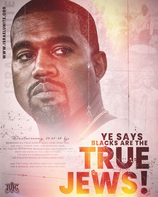 IUICOfficial's tweet photo. #Ye said the Jews are black and we are still being oppressed! These are biblical truths! Check it out for yourself at https://t.co/dQ14XnGkWP! #Yeezy #Kanye #Adidas #Kyrie #Deut28 https://t.co/ayMHNI4061