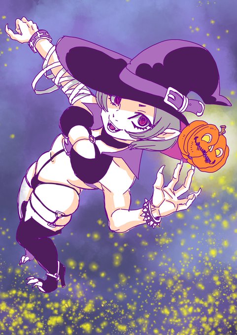 31日も残り45分くらいで
思いつき滑り込みハロウィン絵を描く 