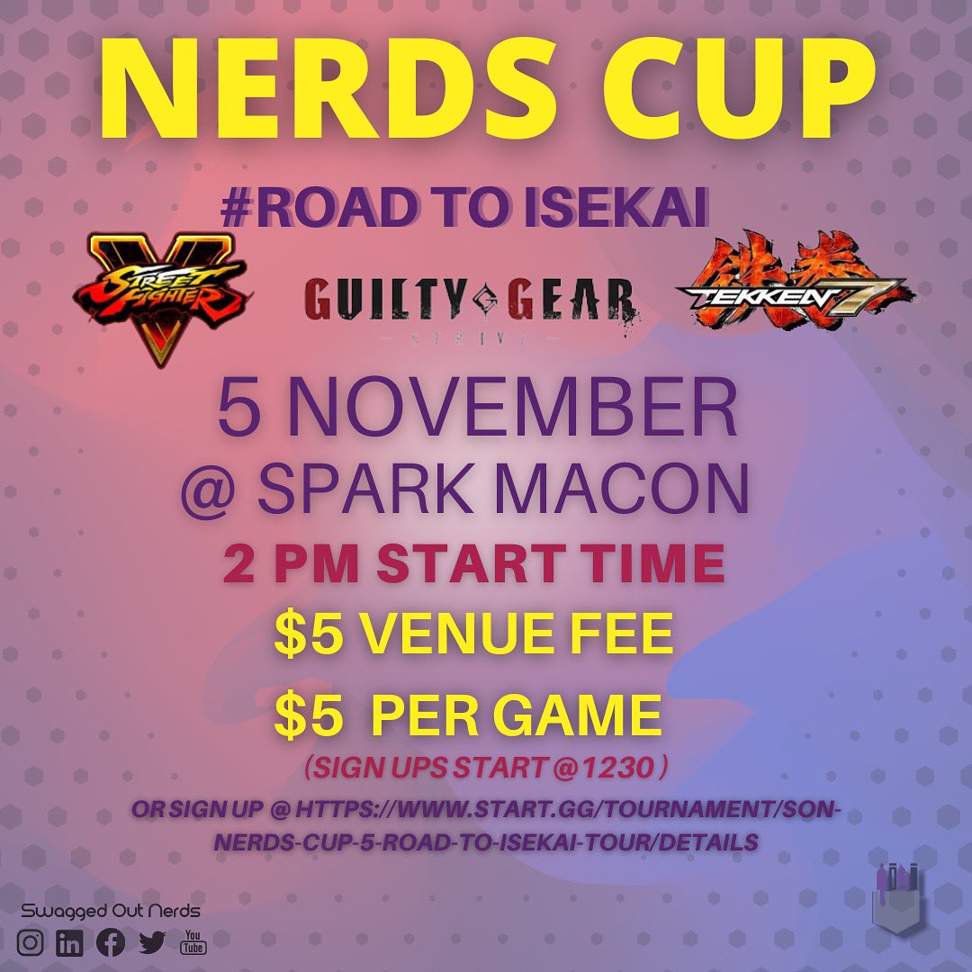 THIS SATURDAY!

Sign up here! 👇

start.gg/tournament/son…
