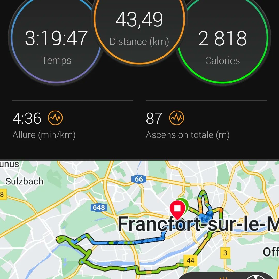 ASMFC2706's tweet image. Marathob Frankfurt objectif chrono raté mais fallait au moins le finir😅