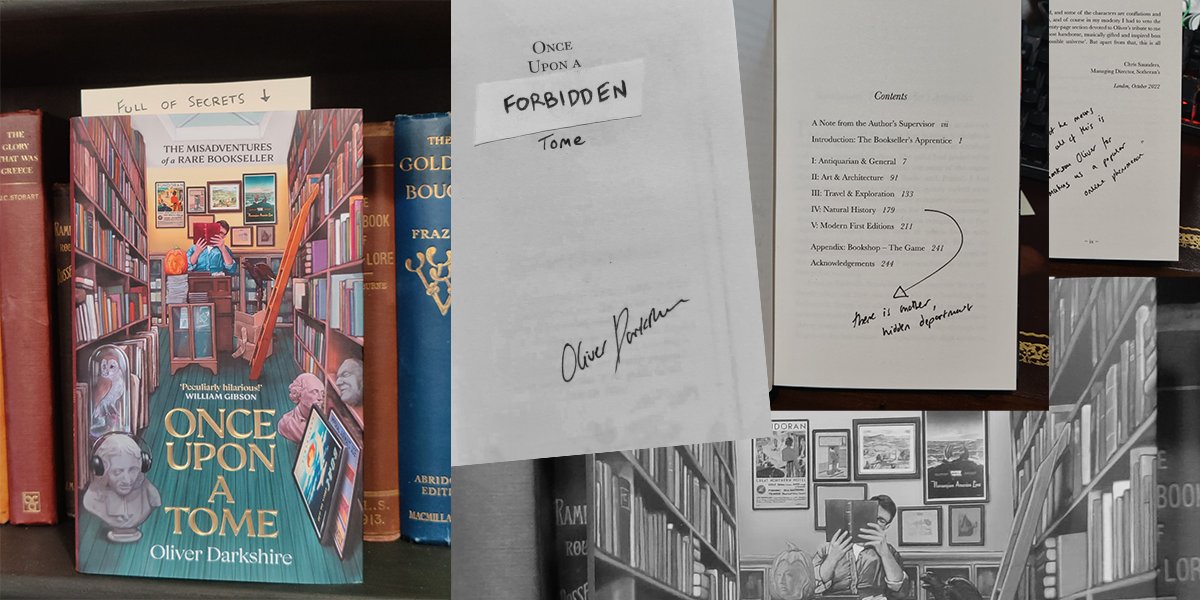 Henry Sotheran Ltd (@sotherans) on Twitter photo OK we're doing a giveaway, which I am calling Once Upon a (Forbidden) Tome
the prize? a special ⭐️annotated⭐️ copy of <a href="/deathbybadger/">Oliver Darkshire 🌈</a>'s Once Upon a Tome containing Secrets and Confessions I did not include in the book
to enter 1. RT ♻️ this post 2. 🤝 follow us
(ends 2nd Nov 22) OK we're doing a giveaway, which I am calling Once Upon a (Forbidden) Tome
the prize? a special ⭐️annotated⭐️ copy of <a href="/deathbybadger/">Oliver Darkshire 🌈</a>'s Once Upon a Tome containing Secrets and Confessions I did not include in the book
to enter 1. RT ♻️ this post 2. 🤝 follow us
(ends 2nd Nov 22)