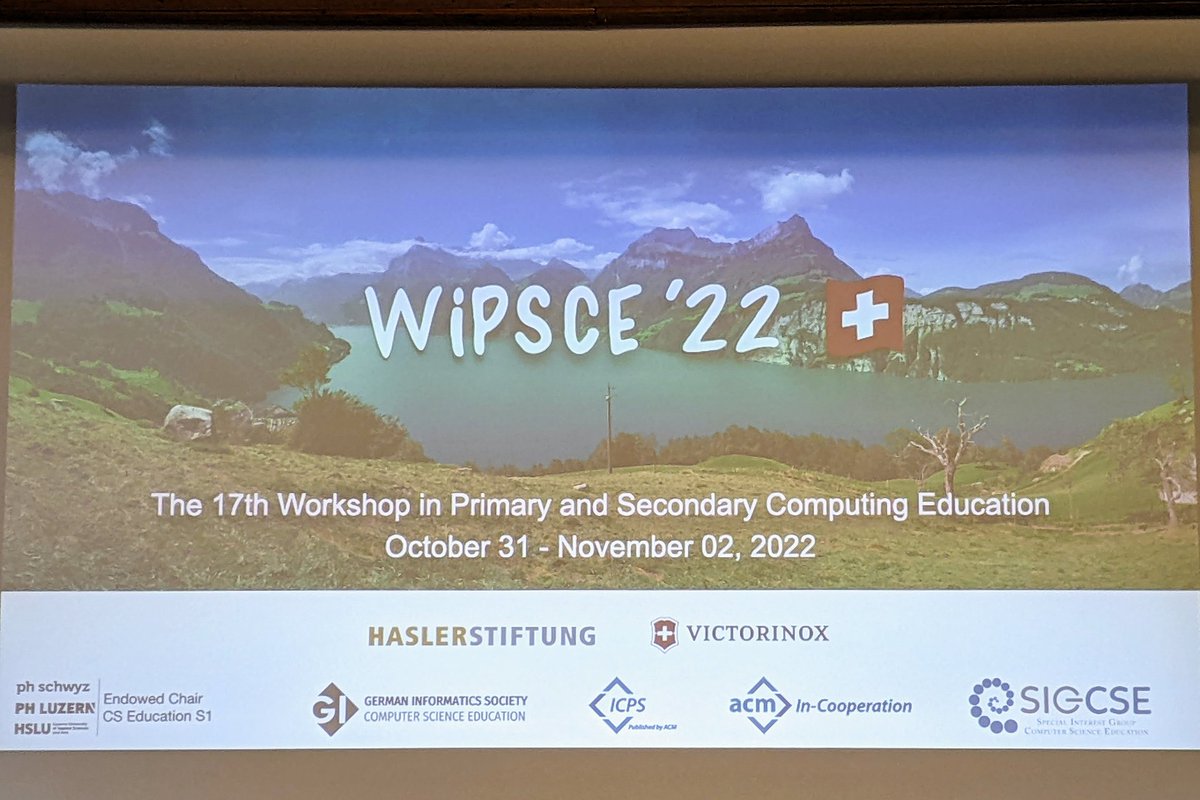 moritzkreinsen's tweet photo. Really happy to attend at the 17th #WiPSCE22 in Switzerland. Looking forward to 3 inspiring days!
#wipsce @wipsce2022 #CSEd #ComputerScienceEducation #informatics https://t.co/SPgKRcPUh0
