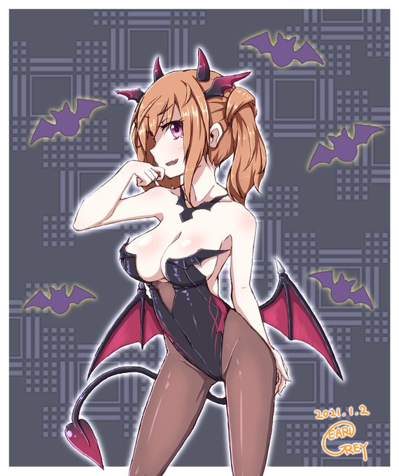 ハロウィンイラスト多分間に合わないので新年に描いたハロウィンっぽいイラスト再掲しとくね 