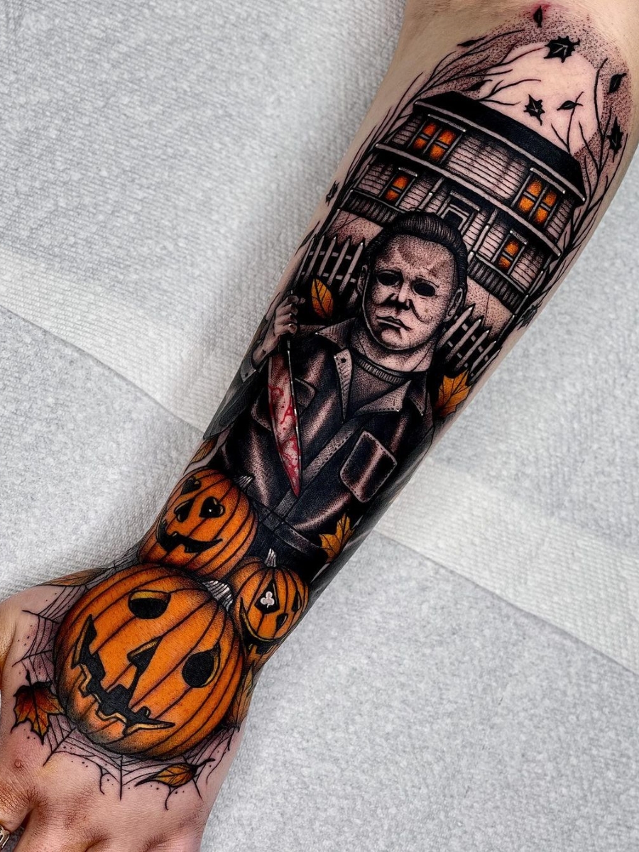 Micheal Myers Halloween by Gabe Morton TattooNOW