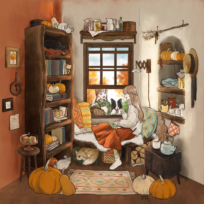 #ハロウィンイラスト展示会2022 #Halloween2022 #Halloween #HappyHalloween #cottagelife #oldhouselove #hyggehome #kidsfashion 