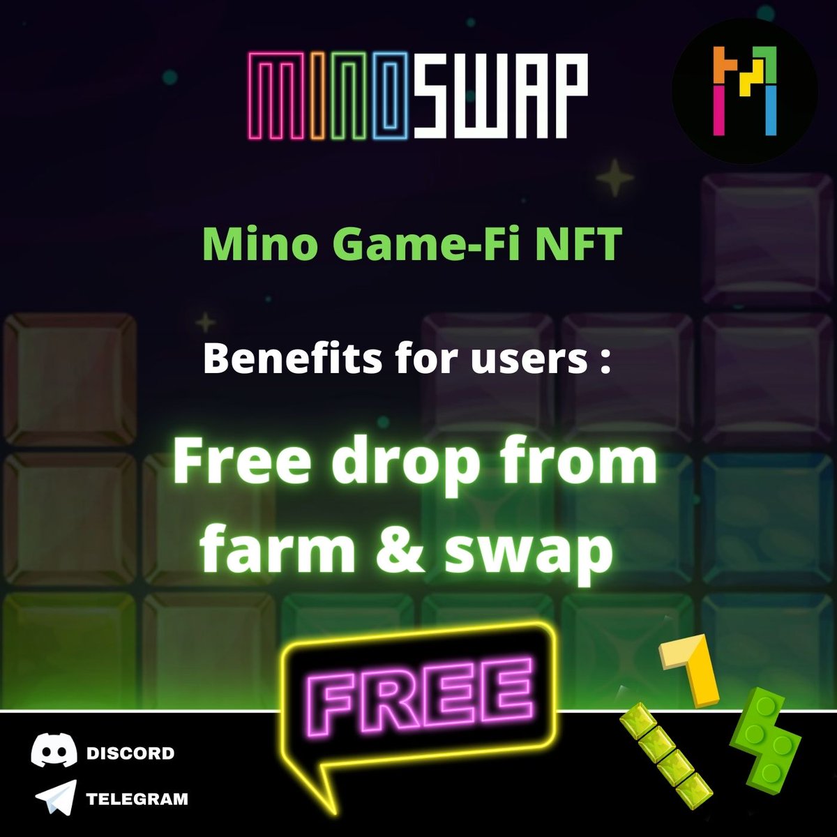 Mino Game-Fi NFT : Benefits For Users 
Free drop from farm &amp; swap.

Please visit us at minoswap.finance .

#Minoswap #MinoDefi #NAggregator #NFI #$Mino #MinoDefi #NAggregator