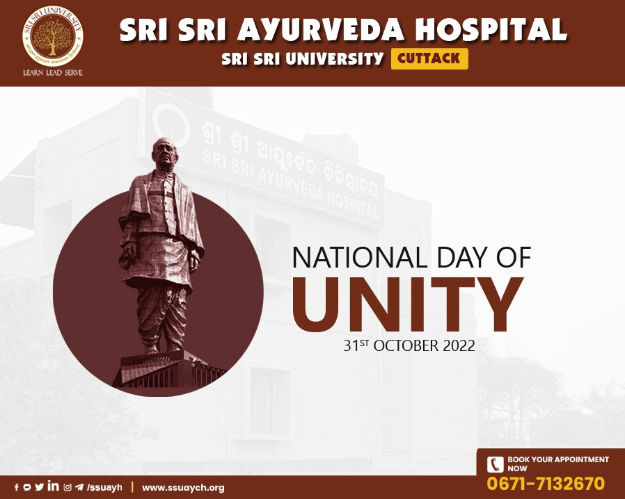 ssuayurveda's tweet photo. Tributes to the symbol of unity and integrity of the country, the architect of modern India, the great freedom fighter, Bharat Ratna, Iron Man on the birth anniversary of Sardar Vallabhbhai Patel.
#SSUAYH #Ayurveda #NationalDayOfUnity
@SriSriU @SSCASR_Official @SSAyurvedaT https://t.co/BkDXHioJCd
