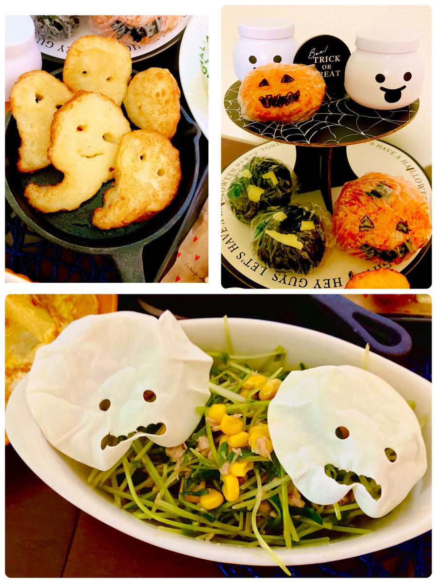 miyoka_'s tweet photo. ☠🎃HappyHalloween🍭🍬
愉快な仲間たちを召喚しました！
✨👻👻👻👻👻👻✨

#Halloween #ハロウィンディナー #ハロウィン  #HappyHalloween #trickortreat #ハロウィンレシピ https://t.co/LPfXV1pll9