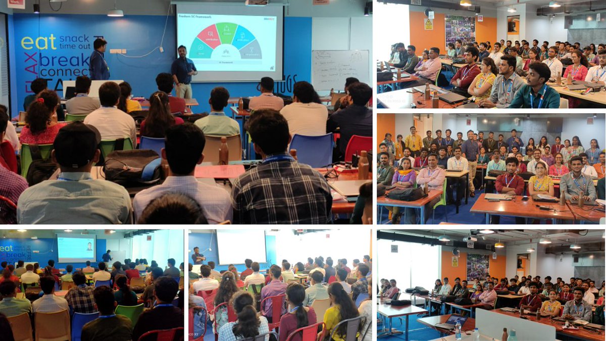 WinWire's tweet photo. A fantastic & #inspiringsession from
@WinWire CDO, Bala Gopalakrishnan, with the 2022 freshers’ batch in our Hyderabad center!
Bala provided great insight and perspective to the entire batch on how they can transition from college to corporate life.
#careerguidance #freshers https://t.co/P6n2PykEwD