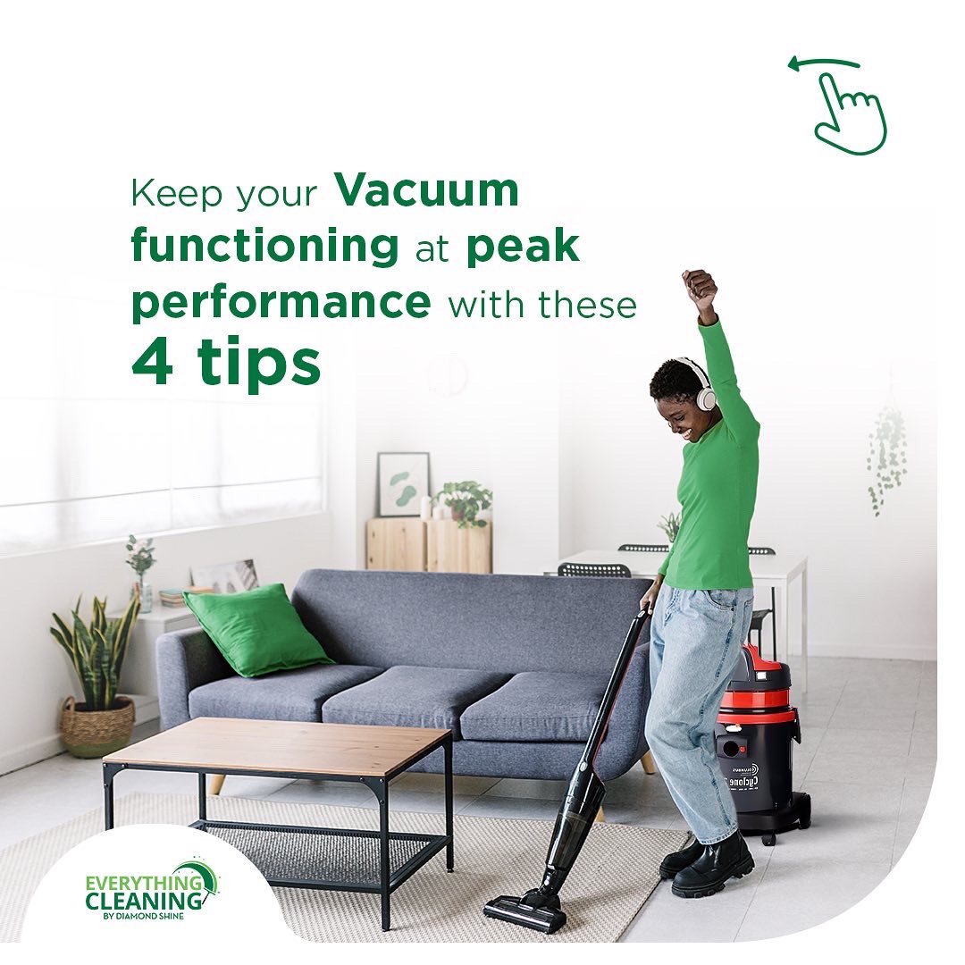 EcleaningNG's tweet photo. A good and properly maintained vacuum cleaner can last for up to 20 years.
To keep yours in tip-top shape, prevent it from breaking down, and save yourself from costly repairs, follow these few maintenances and repair tips.
#EverythingCleaning #CleaningProfessionals #Cleaning https://t.co/qVbvQolinl