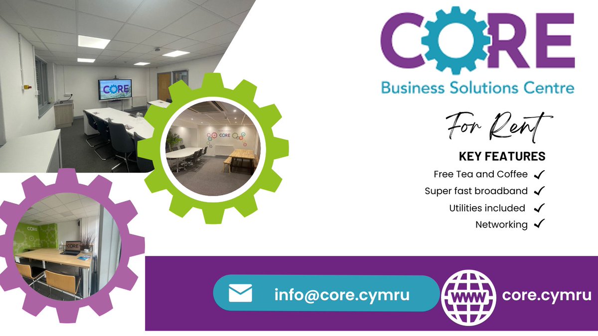 Co-working are you working from home and remote, come and network by using our co-working spaces at CORE Aberdare.