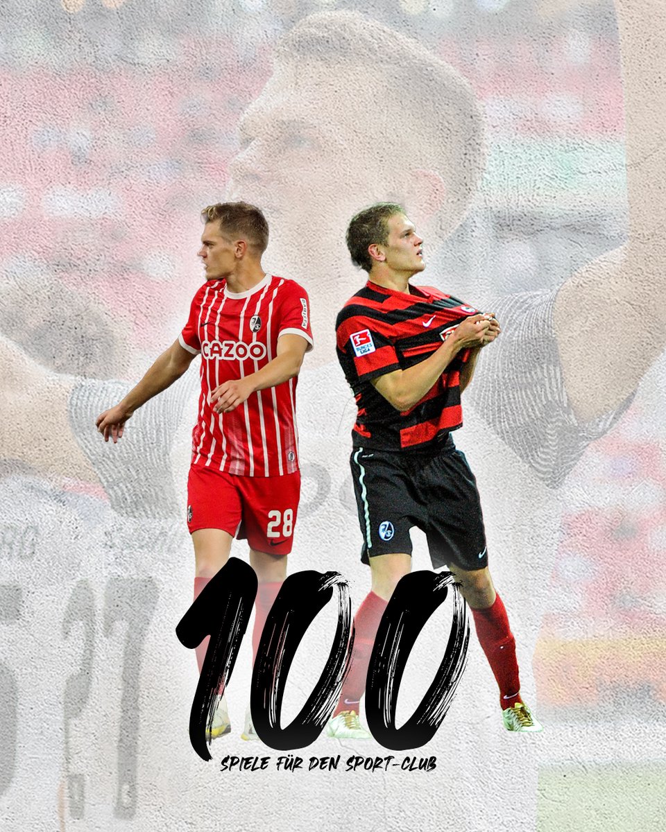 SC Freiburg (@scfreiburg) on Twitter photo Und noch ein Jubilar: <a href="/MatzeGinter/">Matthias Ginter</a> hat gestern sein 100. Pflichtspiel für den #SCF absolviert! ❤️ Und noch ein Jubilar: <a href="/MatzeGinter/">Matthias Ginter</a> hat gestern sein 100. Pflichtspiel für den #SCF absolviert! ❤️